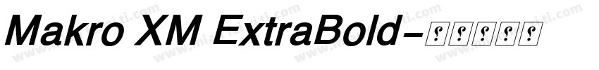 Makro XM ExtraBold字体转换